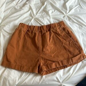 Women’s Orange Jean Shorts